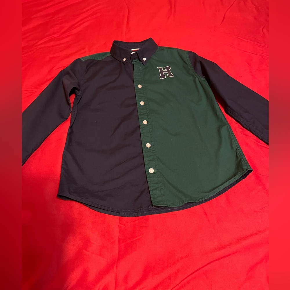 Tommy Hilfiger Black Button-Up Shirt Used Excellent Condition